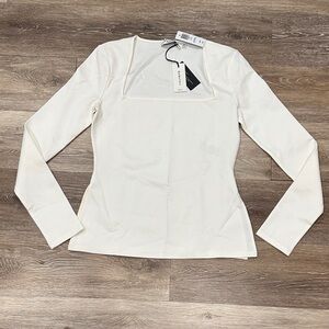 Zara Cream Long Sleeve Top